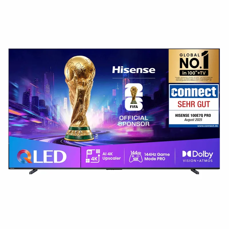 Hisense 100E7QPRO 100" 4K UHD QLED teler VIDAA Smart TV