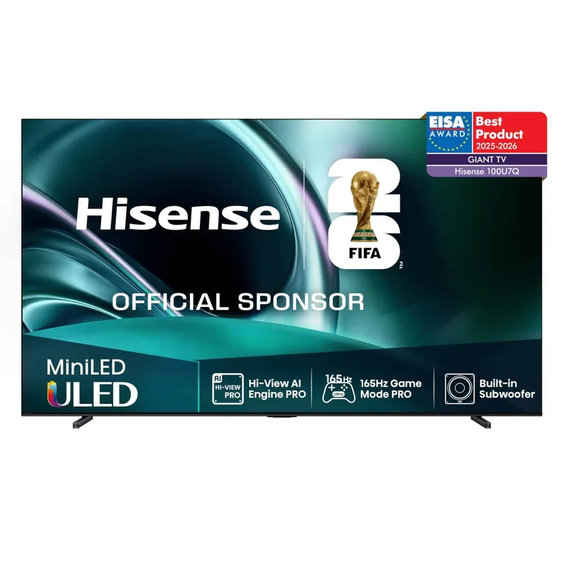 Hisense 100U7Q 100" 4K UHD Mini LED teler, 120Hz