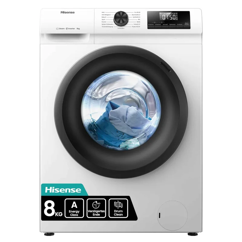 Hisense DH5I804BWCD 8 kg soojuspumbaga pesukuivati, valge