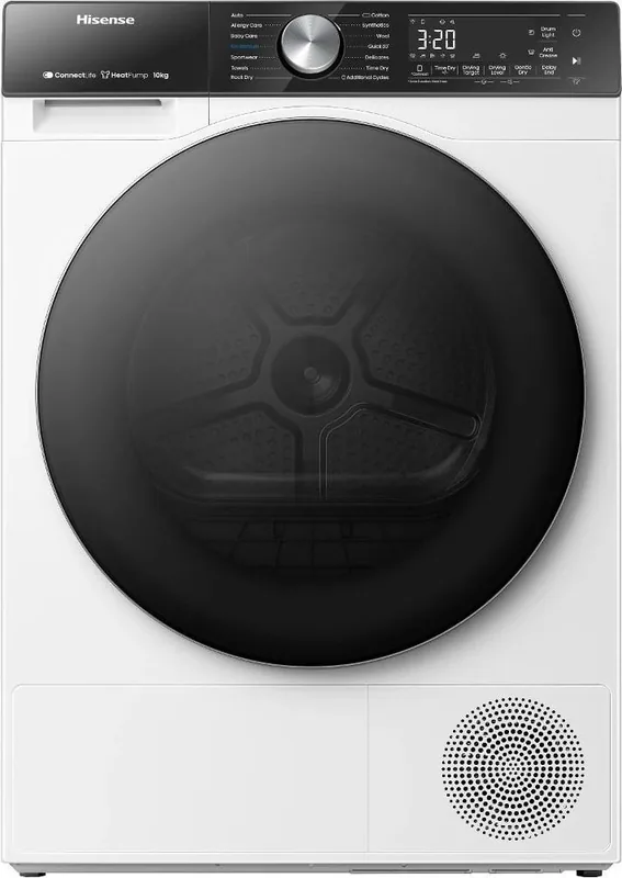 Hisense DH5S102BW pesukuivati, 10 kg, soojuspumbaga, valge