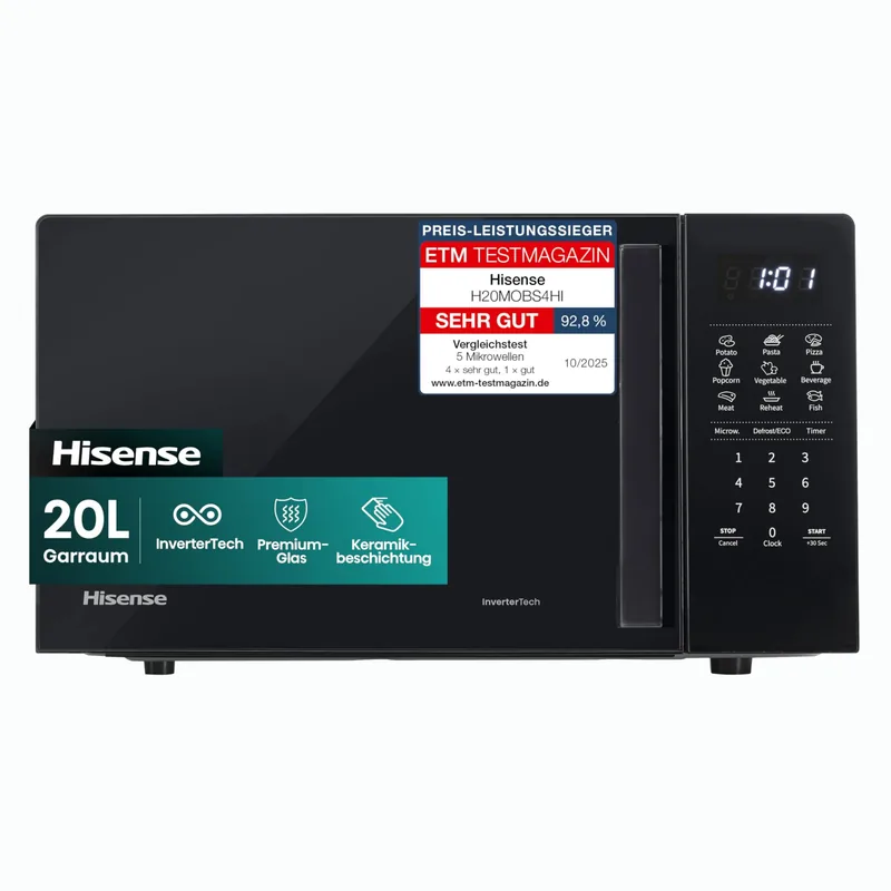 Hisense H20MOBS4HI 20L mikrolaineahi, 700W, must
