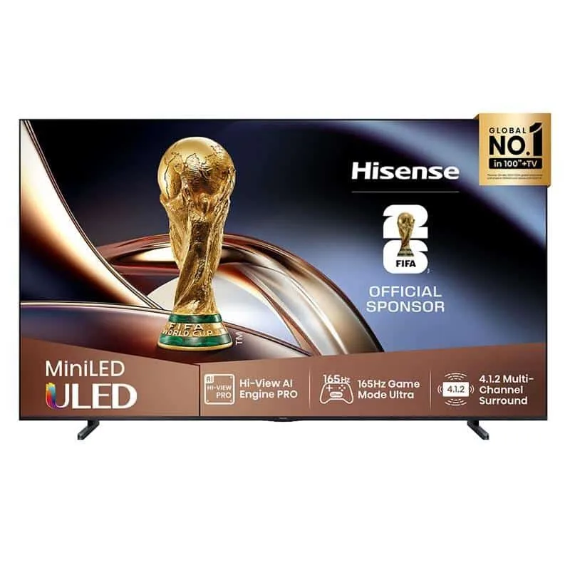 Hisense U8Q 100" 4K UHD Mini LED ULED teler, must