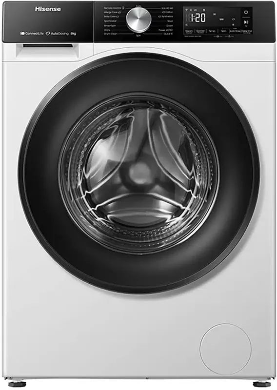 Hisense WF3S8045BW3 eestlaetav pesumasin, 8 kg, 1400 p/m
