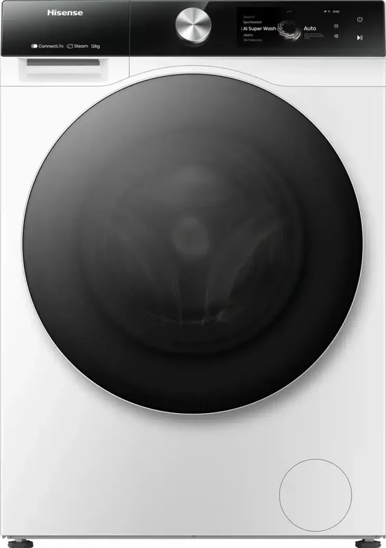 Hisense WF7S1247BW eestlaetav pesumasin, 12 kg, 1400 p/min
