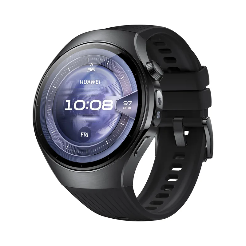 Huawei Watch 5 46mm nutikell, must roostevabast terasest