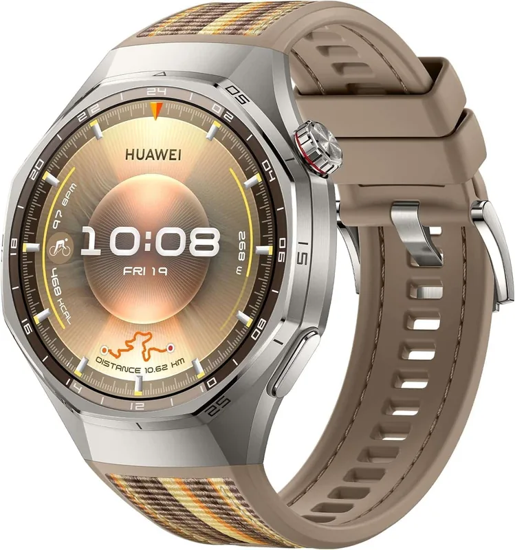 Huawei Watch GT6 Pro 46mm titaanist nutikell pruuni punutud rihmaga
