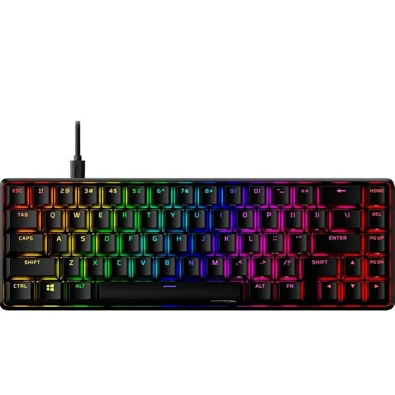 HyperX Alloy Origins 65 mehaaniline klaviatuur, HX Red, RGB, must
