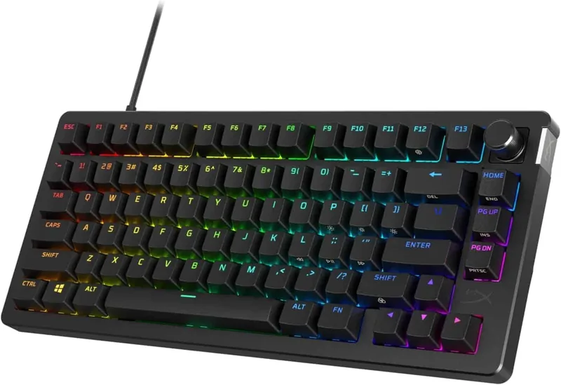 HyperX Alloy Rise 75, 7G7A4AA#UUW mehaaniline mänguklaviatuur, RGB, NORDIC, must
