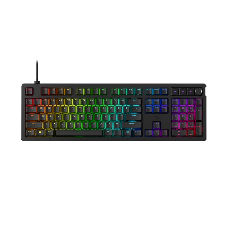 HyperX Alloy Rise, Linear, US, must - Klaviatuur, 7G7A3AA#ABA