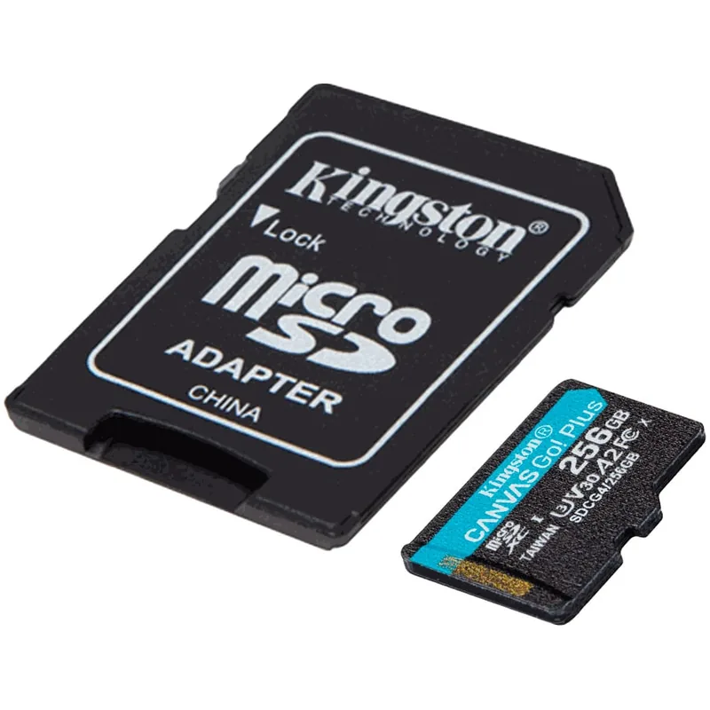 Kingston Canvas Go! Plus SDCG4/256GB microSDXC mälukaart, 256 GB, must
