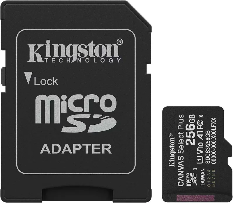 Kingston Canvas Select Plus SDCS3/256GB microSDXC mälukaart, 256 GB