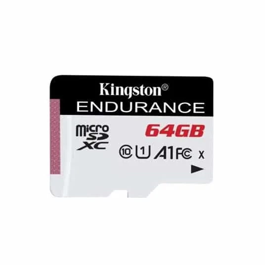 Kingston High-Endurance microSDXC 64GB mälukaart, valge