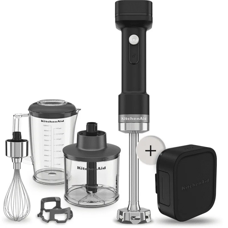 KitchenAid 5KHBRV75BM Go juhtmevaba saumikser komplekt, mattmust