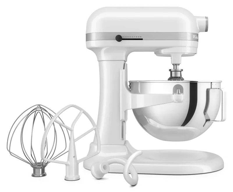 KitchenAid 5KSM55SXXEWH Heavy Duty lauamikser 5,2L valge