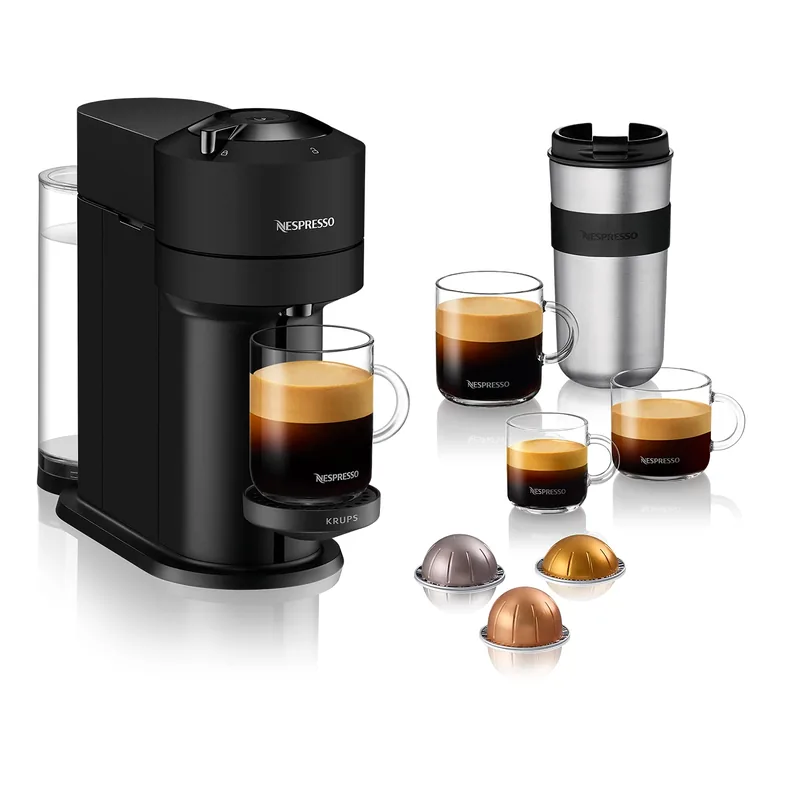 Krups Nespresso Vertuo Next, mattmust - Kapselkohvimasin, XN910N10