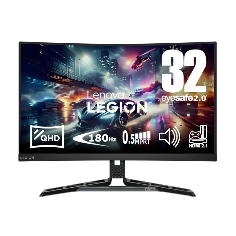 Lenovo Legion R32qc-30 31.5" QHD mängurimonitor, 180Hz, nõgus