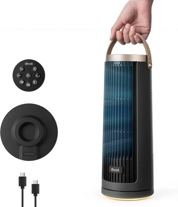 Levoit Windi Mini Pro juhtmevaba lauaventilaator, aku, grafiithall