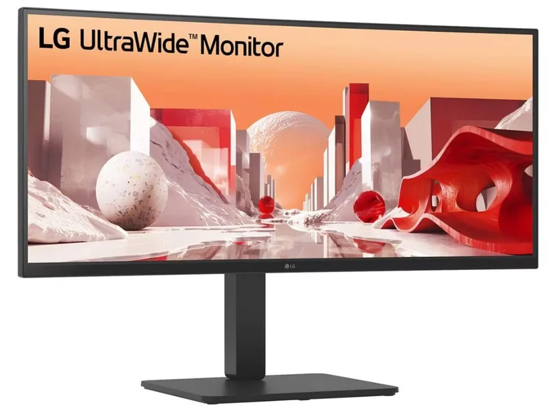 LG 34BA75QE-B UltraWide monitor, 34" WQHD nõgus, USB-C