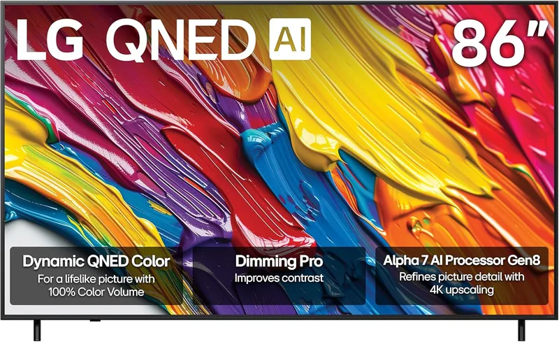 LG 86QNED82A3B 86" QNED AI 4K UHD teler, must