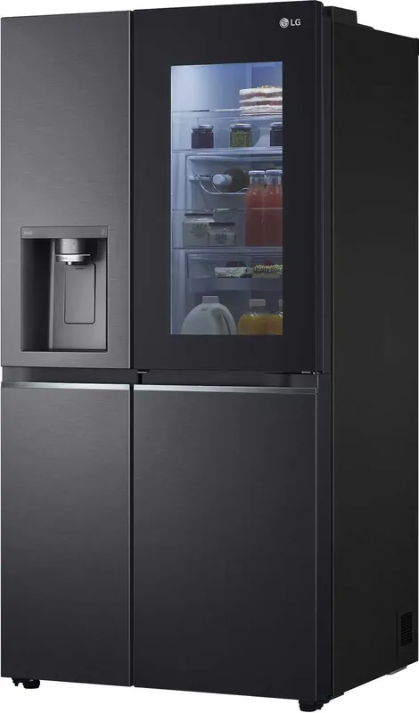 LG GSXV91MCAE InstaView SBS külmik 635L, vee- ja jääautomaat, must