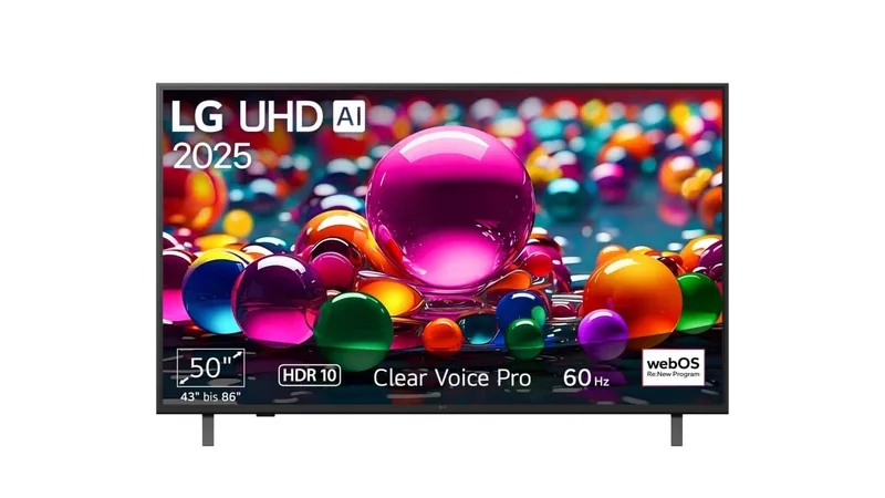 LG 50UA75003LA.AEU 50" 4K UHD LED teler, webOS, must