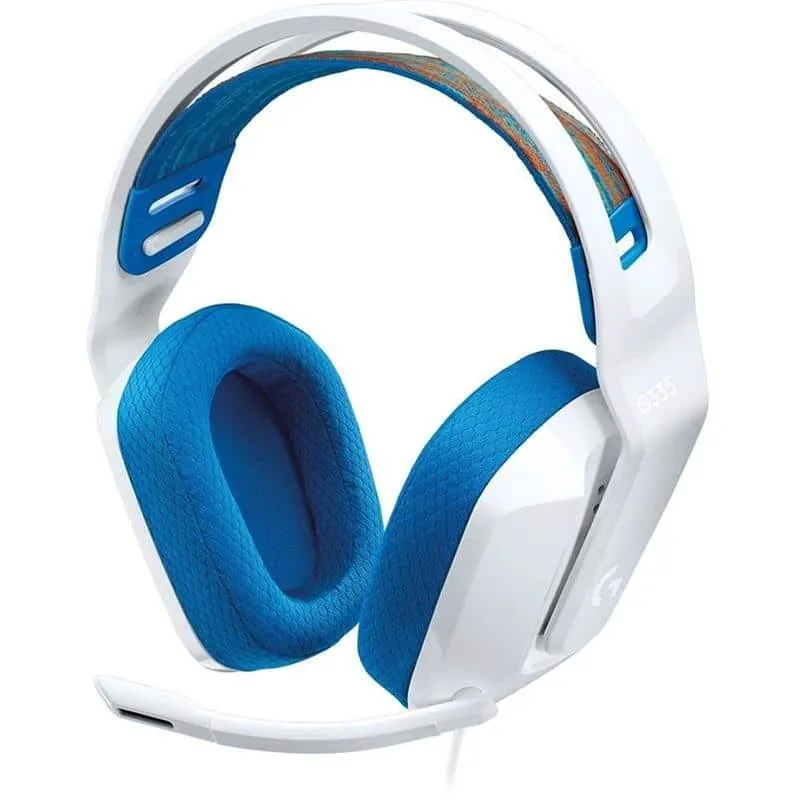 Logitech G335 mänguripeakomplekt, valge/sinine