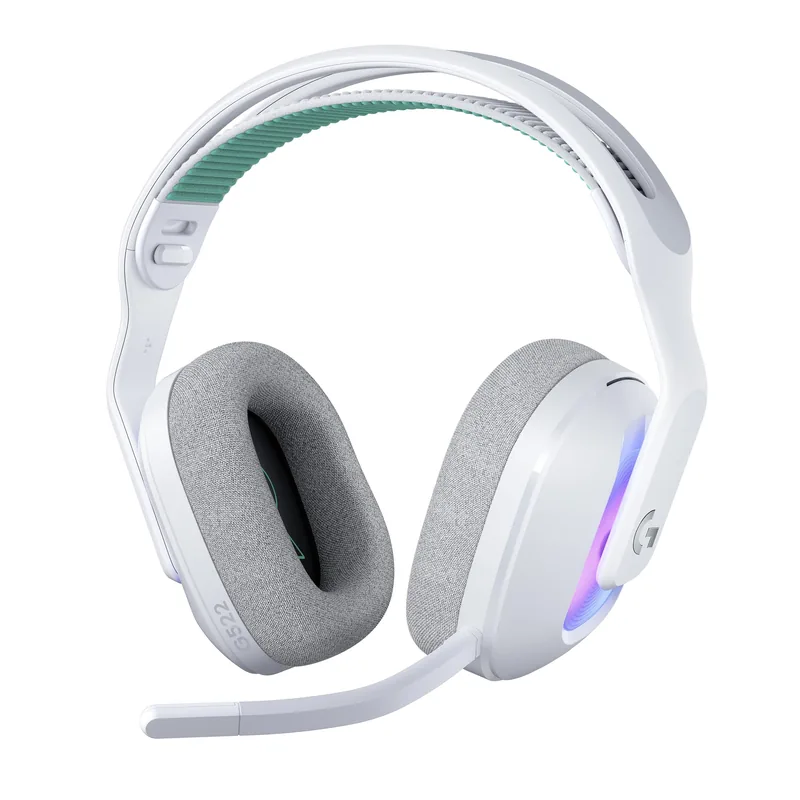 Logitech G522 Lightspeed valge juhtmevaba mänguriklapid RGB valgustusega