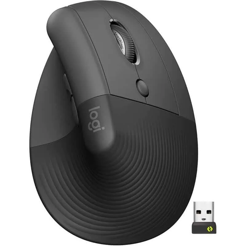 Logitech Lift 910-006473 vertikaalne ergonoomiline juhtmevaba hiir, vaikne, must