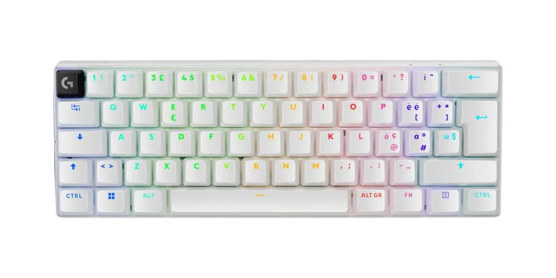 Logitech Pro X 60 Tactile juhtmevaba mänguriklaviatuur, valge, US