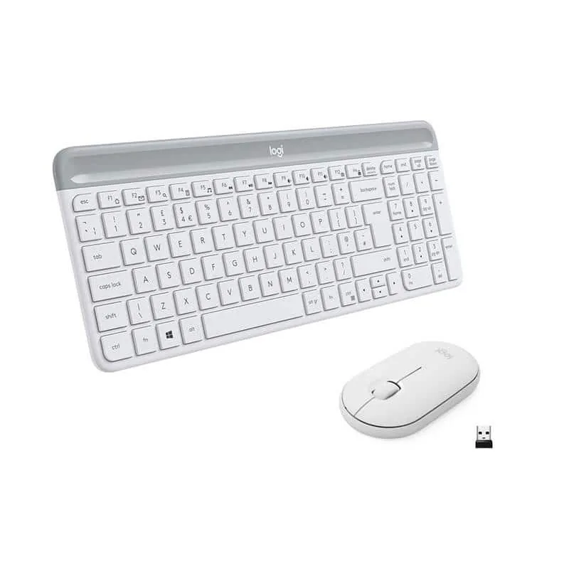 Logitech Slim Combo MK470, US, valge - juhtmevaba klaviatuur + hiir