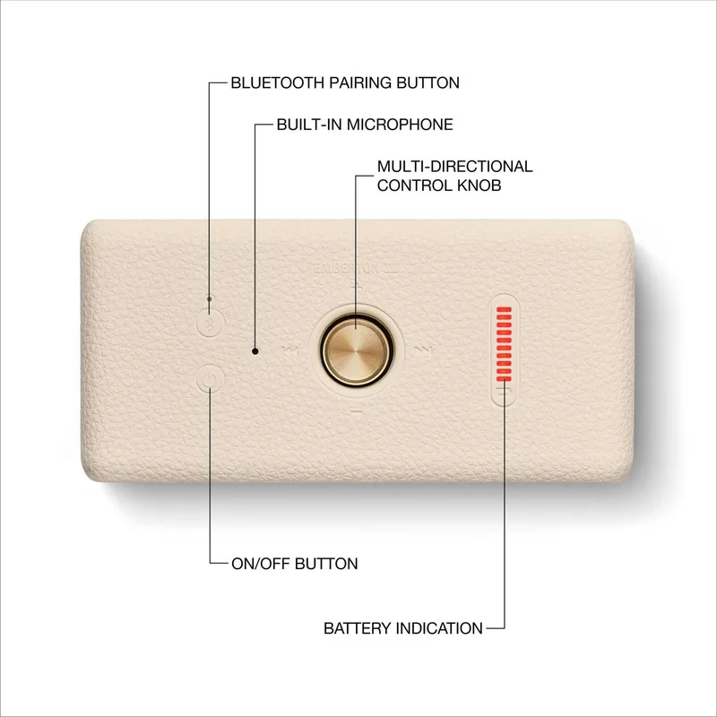 Marshall Emberton III beež kaasaskantav juhtmevaba Bluetooth kõlar