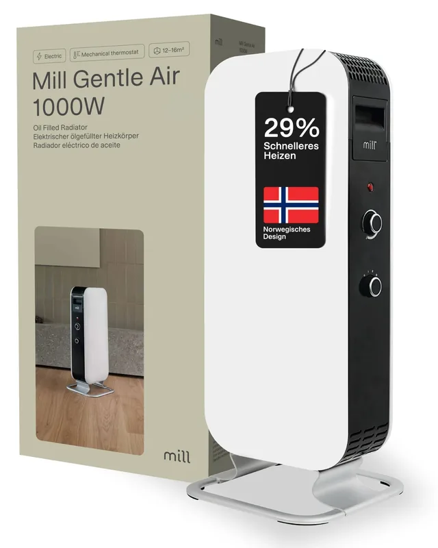Mill AB-H1000MEC Gentle Air õliradiaator 1000W, valge