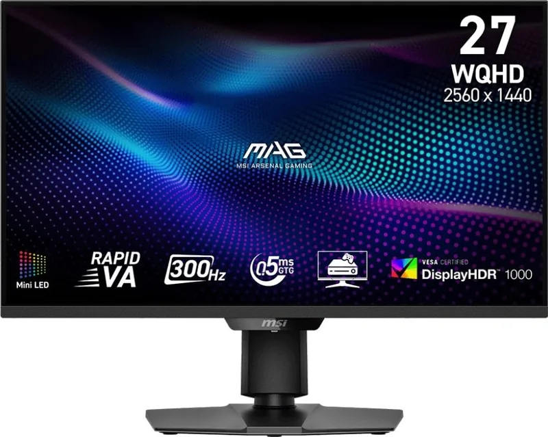 MSI MAG 274QPF X30MV 27" QHD VA Mini LED mängurimonitor, 300 Hz, must