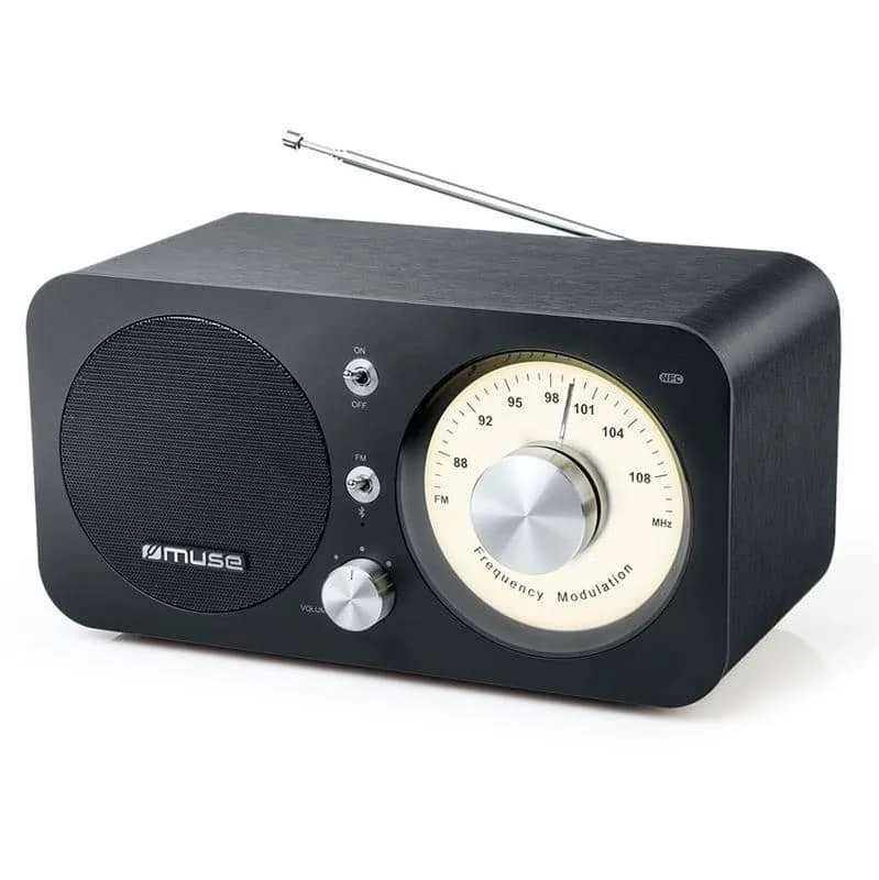 Muse M-095BT retro raadio, FM, Bluetooth, USB, NFC, must