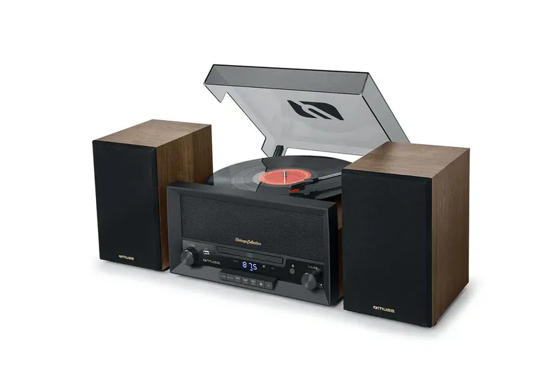 Muse MT-120 MB muusikakeskus CD/vinüül/Bluetooth, must-pruun