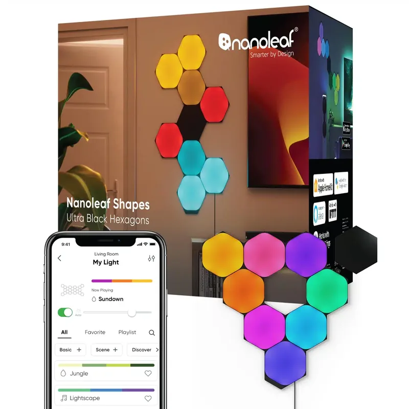Nanoleaf Shapes Hexagons Starter Kit NL42-0102HX-9PK, 9 paneeli