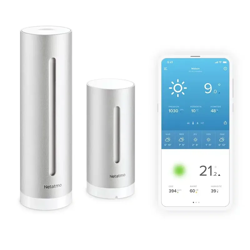 Netatmo NWS01-EC nutikas ilmajaam, hõbedane