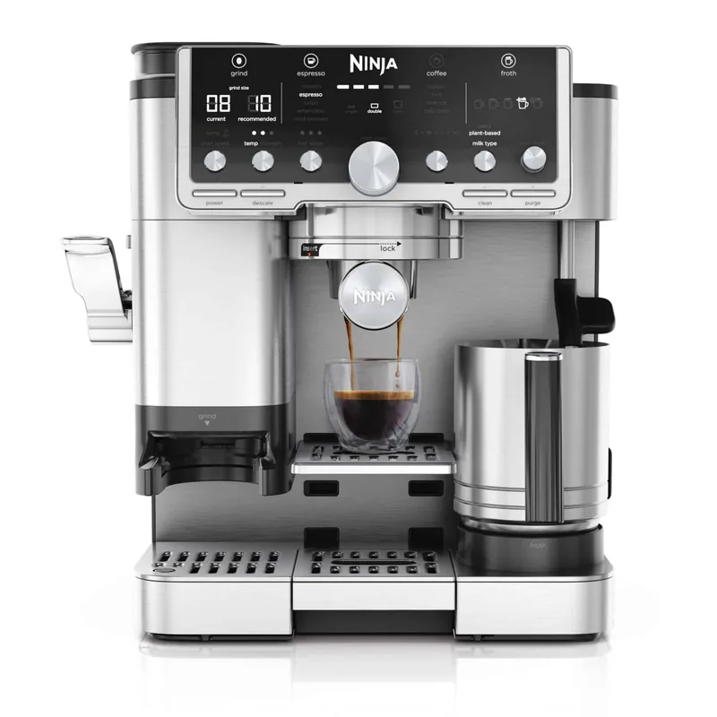 Ninja ES701EU Luxe Café Pro espressomasin, 25 joogivalikut, must/roostevaba teras