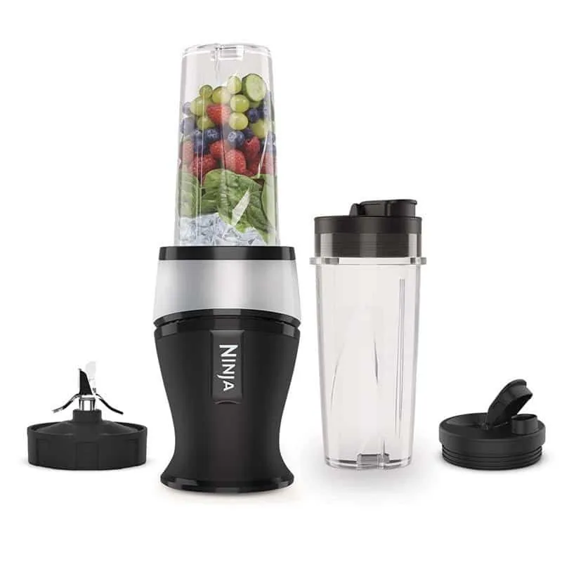 Ninja Nutri QB3001EUS 700 W smuuti blender, must/hõbedane