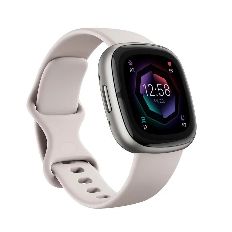Fitbit Sense 2 FB521SRWT nutikell, hõbedane