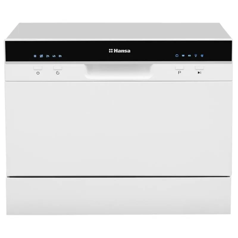 Hansa ZWM556WH mini lauapealne nõudepesumasin, 6 komplekti, valge