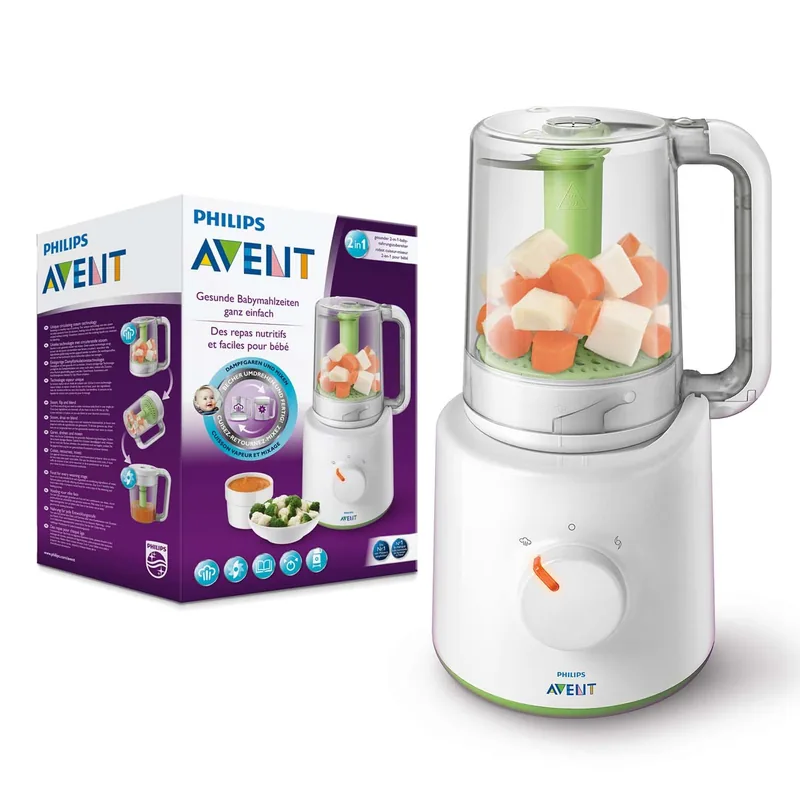 Philips Avent SCF870/20 kombineeritud auruti ja kannmikser, valge