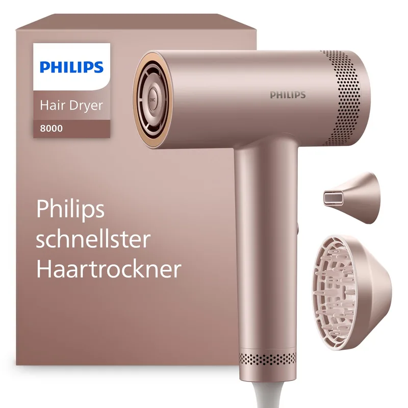 Philips BHD837/10 föön 8000 Series ThermoShield 1400W roosa kuldne