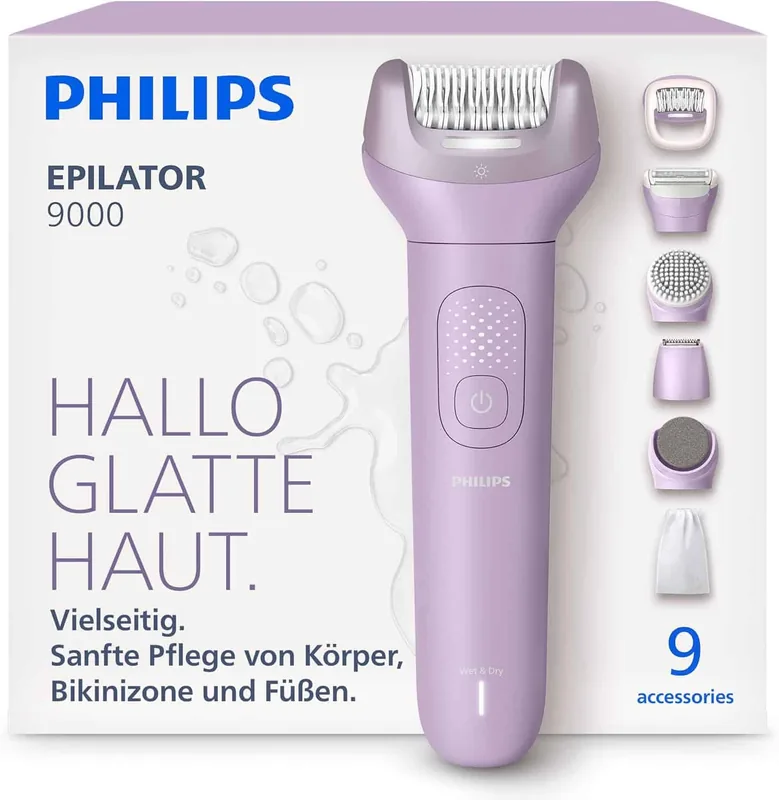 Philips BRE728/00 Series 9000 märg- ja kuivkasutusega epilaator, lilla