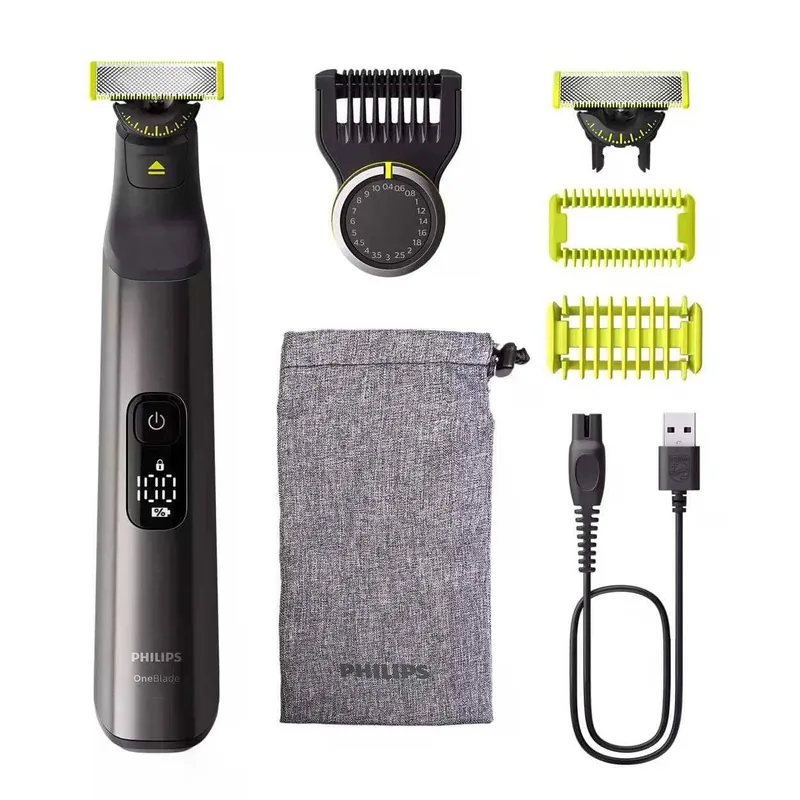 Philips OneBlade Pro 360 QP6552/15 hübriidraseerija näole ja kehale, tumehall