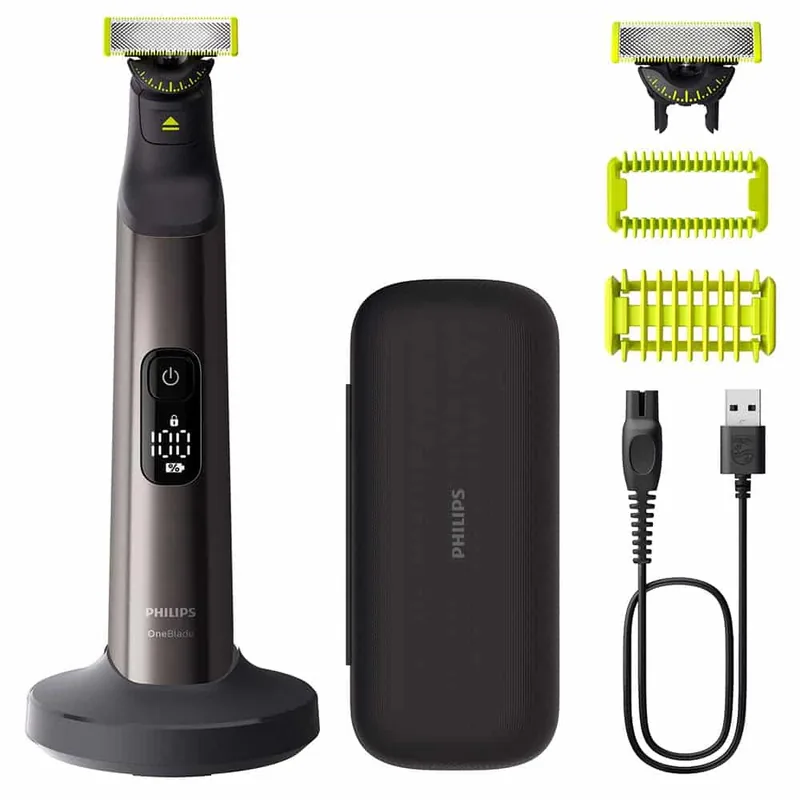 Philips OneBlade Pro 360 QP6652/61 hübriidraseerija, nägu + keha, tumehall