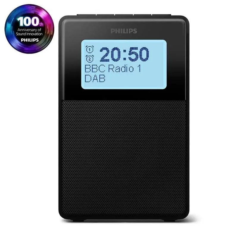 Philips TAR5100/10 DAB+ kellraadio, must