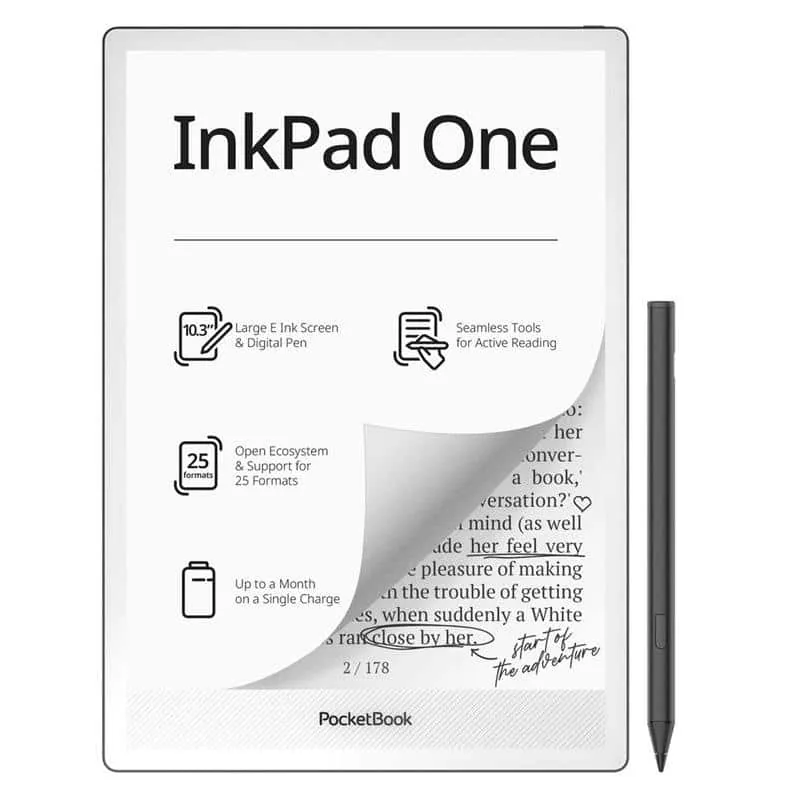 PocketBook InkPad One PB1030-8-WW 10,3" e-luger, 32 GB, must
