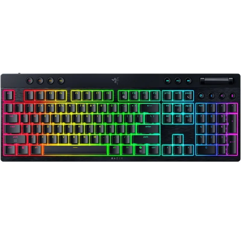Razer BlackWidow V4 Low-Profile HyperSpeed RZ03-05270100-R3M1 juhtmevaba klaviatuur, US, must