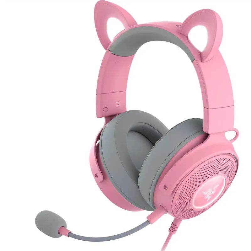 Razer Kraken Kitty V2 Pro RZ04-04510200-R3M1 RGB mänguriklapid, roosa